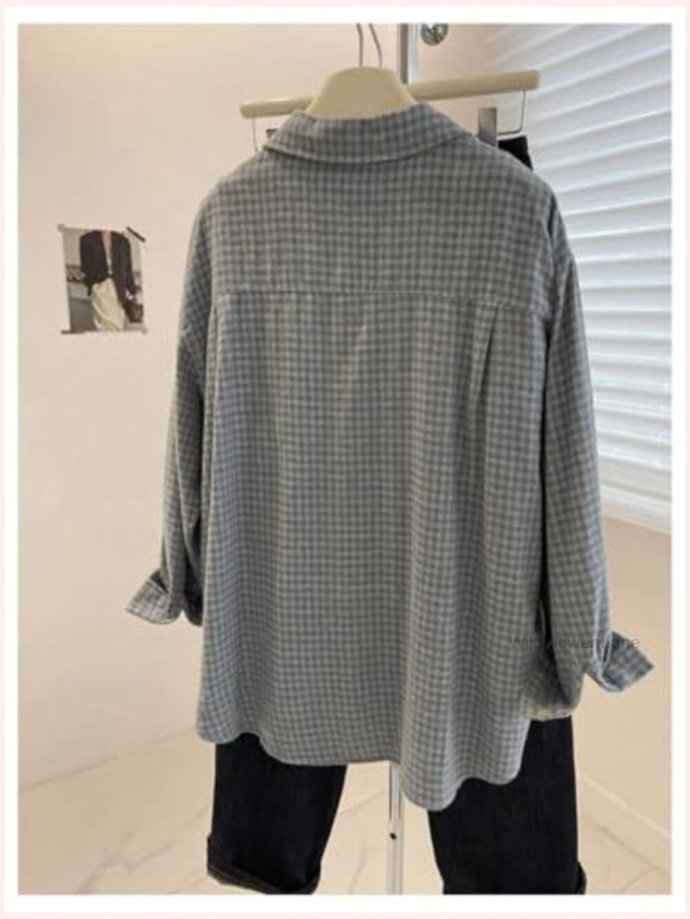 Plaid Long Sleeve Button Down Shirt Vintage Blouse Casual Top - Picture 2 of 5